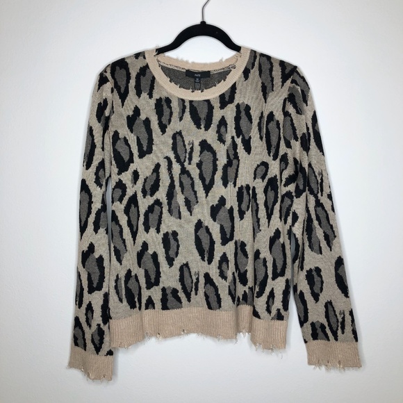 Distressed Leopard Print Sweater - Picture 2 of 6